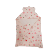 Khăn choàng cho bé sơ sinh vải muslin 4 lớp có mũ trùm đầu làm khăn quấn cho bé